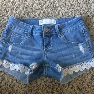Tilly’s Cali Crochet Jean Shorts